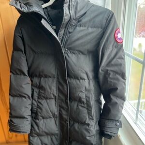 Canada Goose Black Jacket with Red Logo Patch